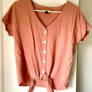 Dusty Rose Crop Blouse, size small
